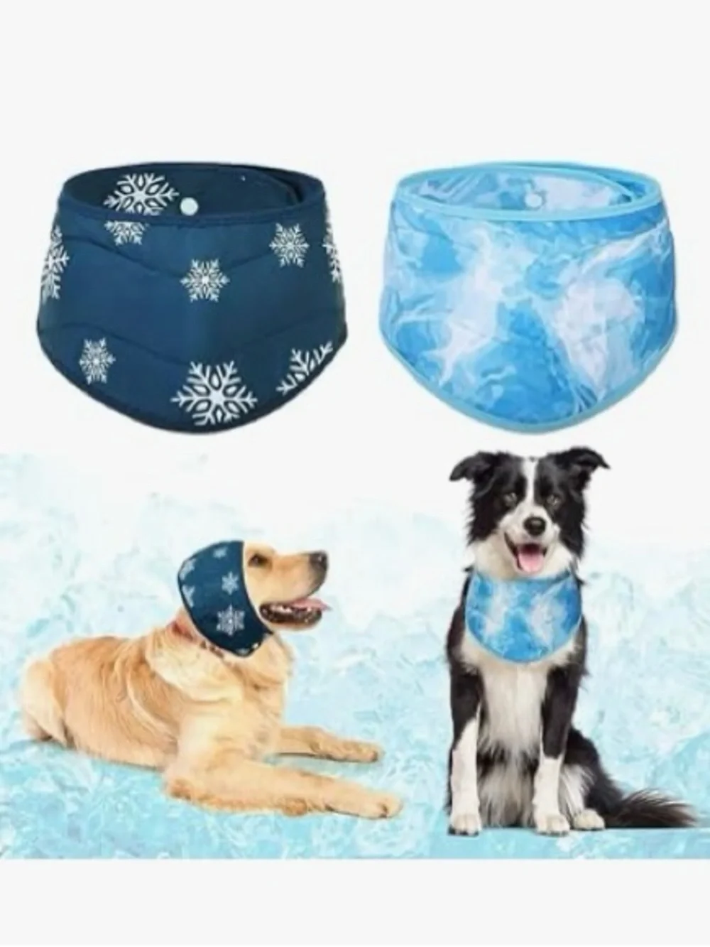 Dog Cooling Bandannas, 4 pk. - Pink, Green, Blue